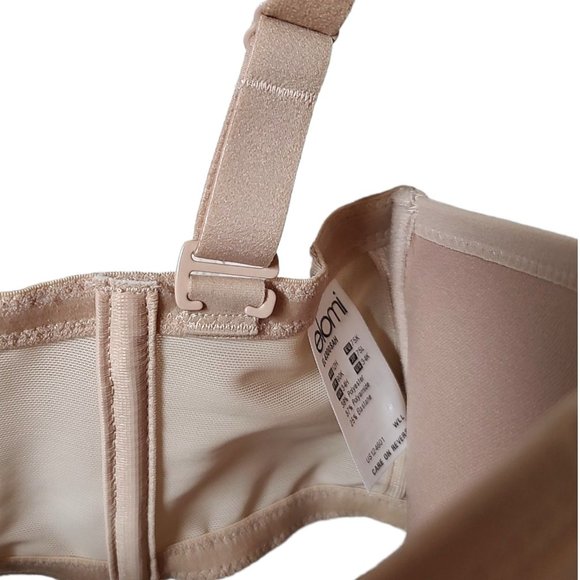 34K ELOMI Smoothing Strapless Bra Detachable Straps Beige EL4300SAH - Picture 7 of 8